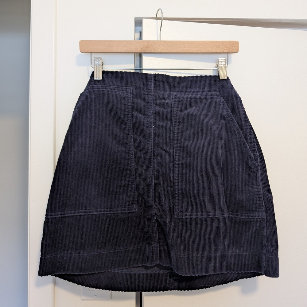 Uniqlo Navy Corduroy Skirt